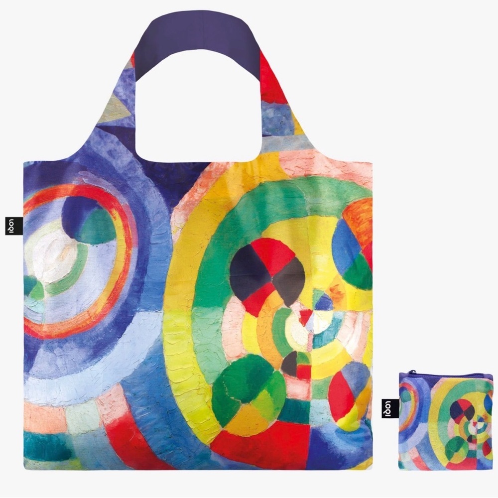 NWT Loqi Museum Collection ROBERT DELAUNAY Circular Forms Recycled Tote Bag